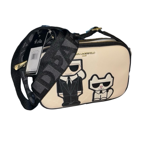 Karl Lagerfeld Handbags - Karl Lagerfeld Cream Crossbody Bag